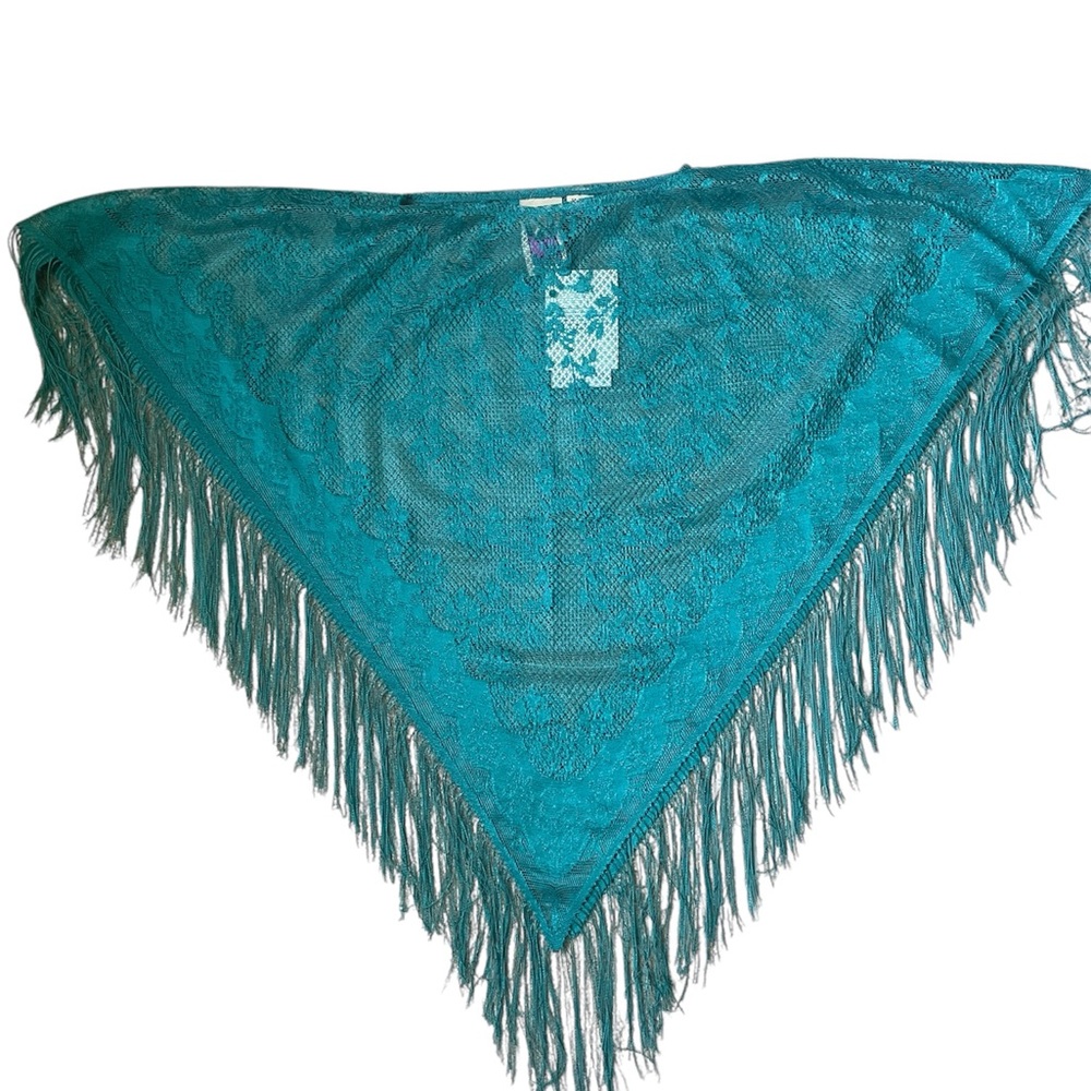 Antthony Green and Blue Shrug Sweater with Fringe